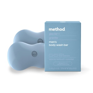 Jabón en barra Method, Glaciar + Granito, Sin Plástico, 2 barras, 5oz c/u