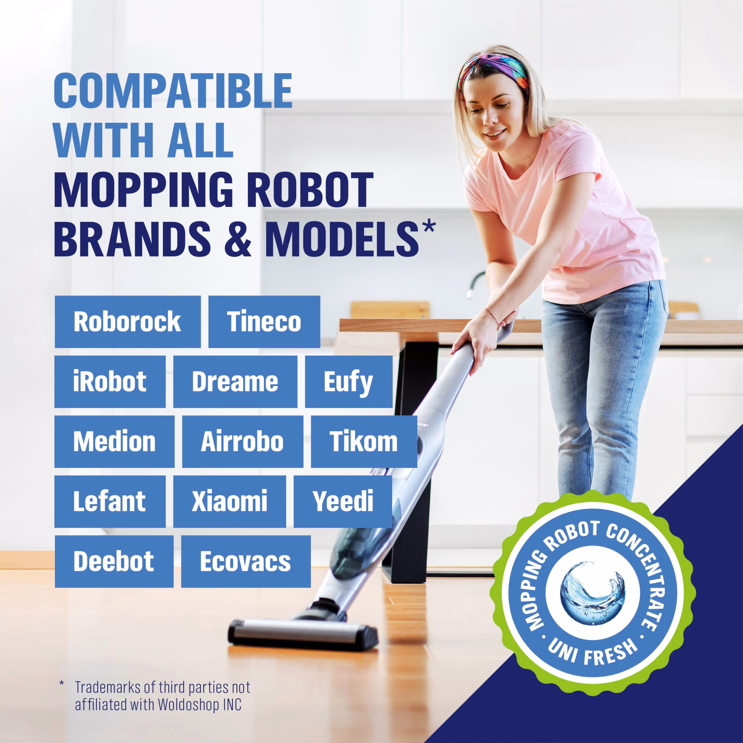Limpiador para Pisos WoldoClean para robots aspiradores compatible con Roborock, Tineco, iFloor 750ml - Image 2