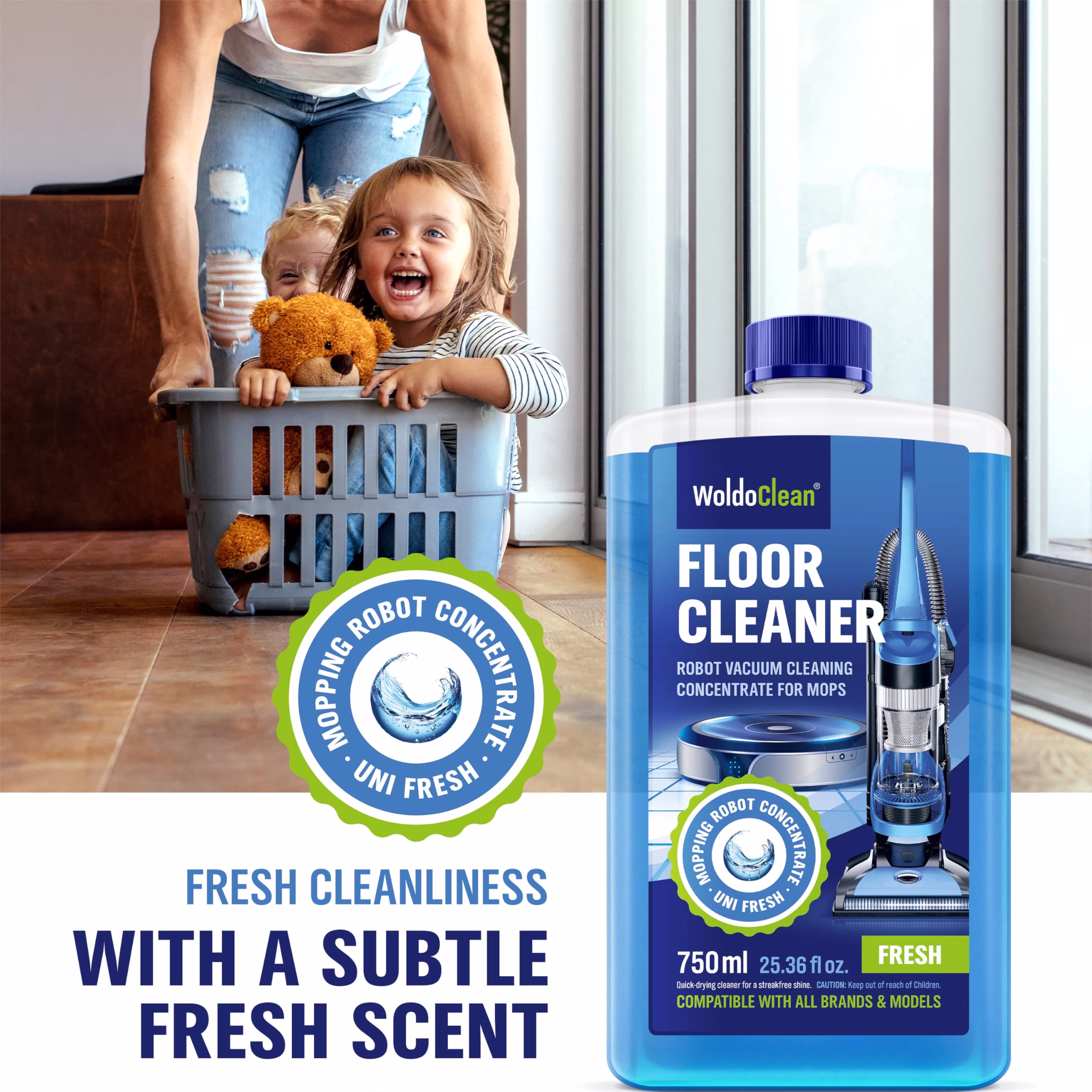 Limpiador para Pisos WoldoClean para robots aspiradores compatible con Roborock, Tineco, iFloor 750ml - Image 6