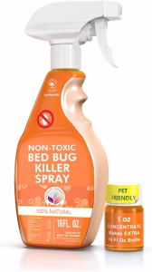 Spray Natural Mata Chinches No Tóxico Rápido y Efectivo contra Chinches | Elimina Pulgas y Ácaros