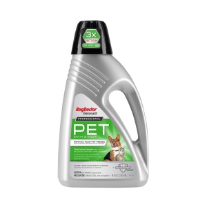 "Limpiador de alfombras Rug Doctor by BISSELL para mascotas, acción triple profesional 48oz. Elimina manchas y olores, desodoriza y previene marcado de mascotas, champú para alfombras"