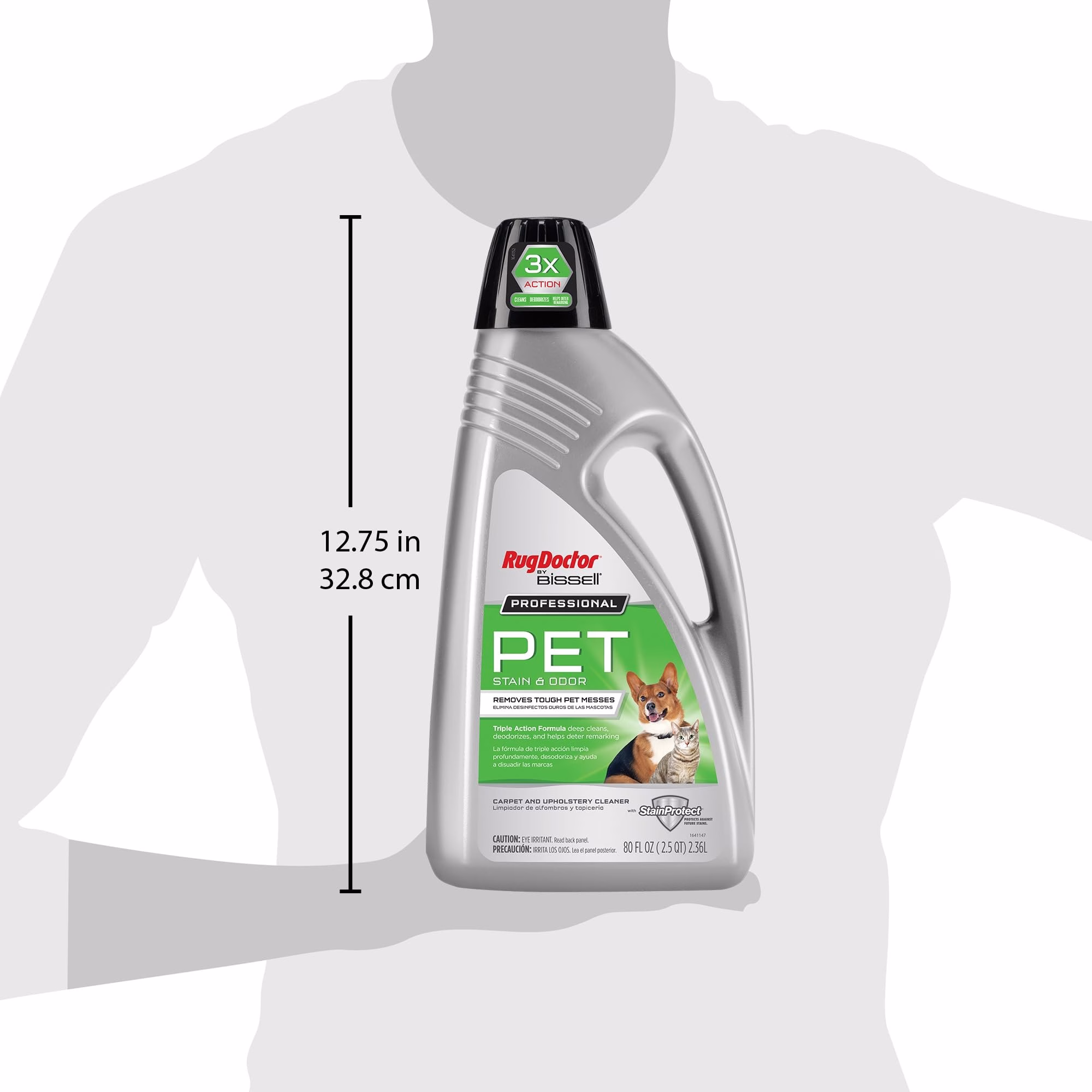 Liquido Limpia Alfombras Profesional Rug Doctor con Triple Acción para Manchas de Mascotas y Olores, 80oz
