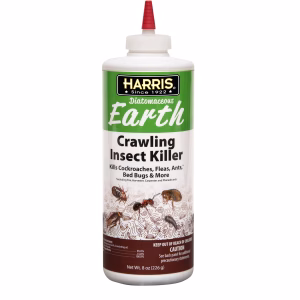 Harris Tierra de Diatomeas Mata Insectos Arrastrantes, 8oz para Cucarachas, Pulgas, Hormigas, Chinches y Más...