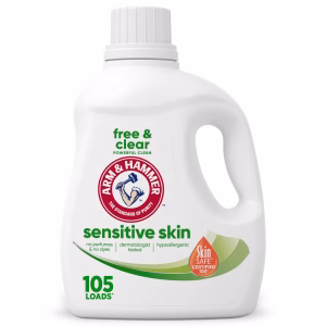 Detergente líquido ARM & HAMMER para piel sensible, sin fragancia, 105 fl oz, 105 cargas