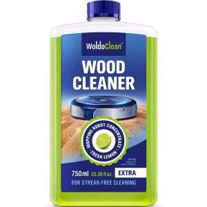 Limpia Suelos con Robot WoldoClean - Seguro para Madera Sellada, Laminado y LVP Vinilo, 25oz/75-150 usos