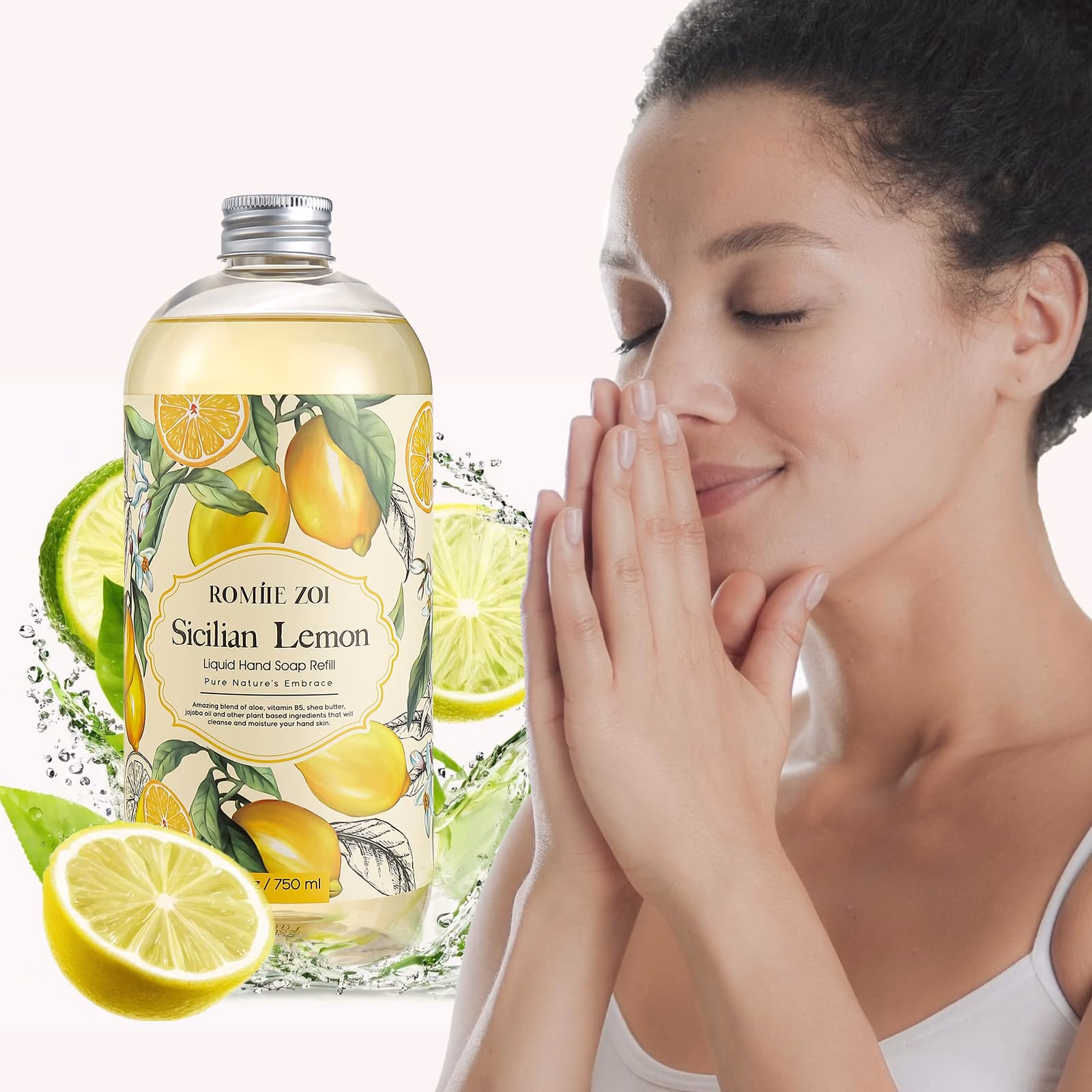 Jabón Líquido de Limón ROMIIE ZOI - Fórmula Natural, Suave e Hidratante 3 pack - Image 4