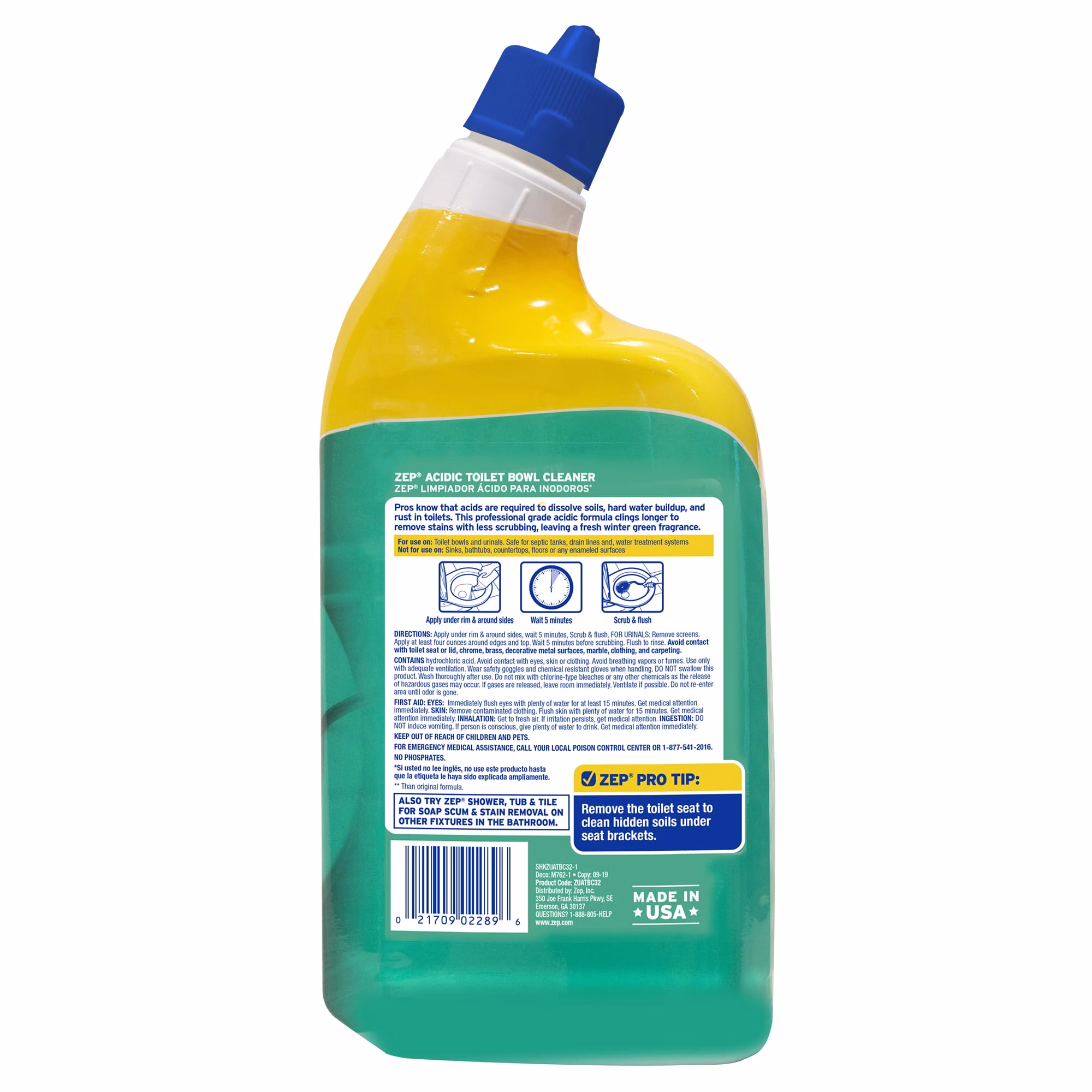 Limpiador Inodoro Zep 32 oz (Pack de 4) Fórmula Concentrada de Acción Intensa - Image 3