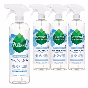 Limpiador multiuso Seventh Generation, fórmula biodegradable, sin fragancias ni colorantes, 23 oz (Paquete de 4)